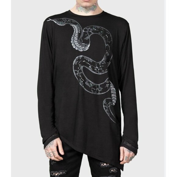 Killstar Aniliidae Unisex Top Size XL Long-sleeved Snake Goth Punk Alternative - Picture 1 of 8